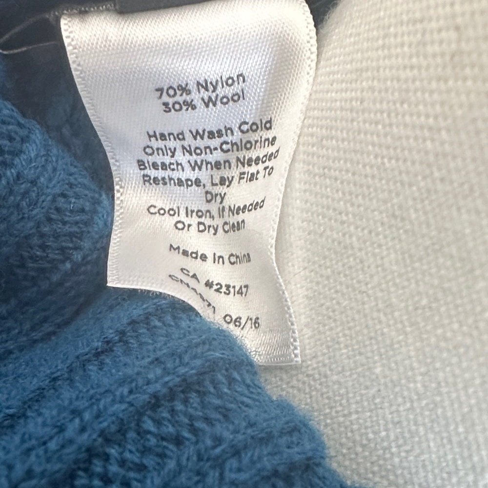 Talbots Deep Blue Knit Poncho - Picture 3 of 10